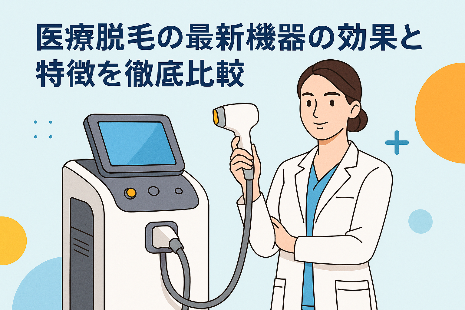 医療脱毛の最新機器の効果と特徴を徹底比較
