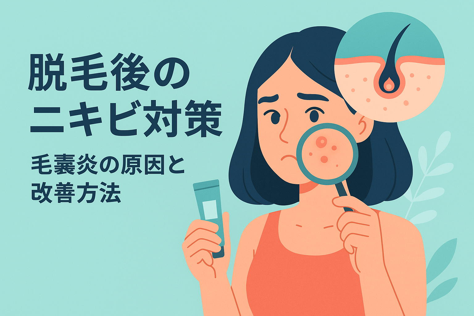 脱毛後のニキビ対策：毛嚢炎の原因と改善方法