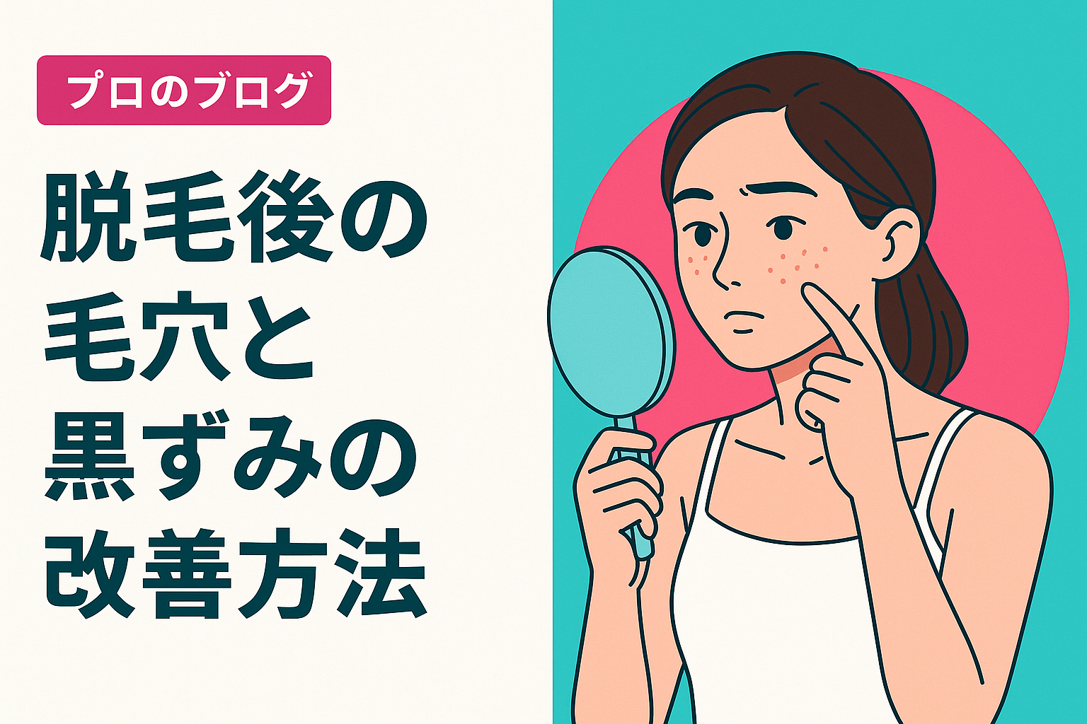 脱毛後の毛穴と黒ずみの改善方法