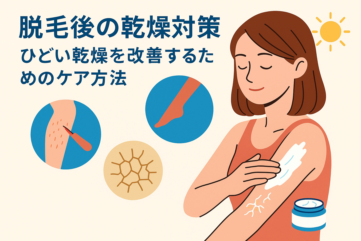 脱毛後の乾燥対策：ひどい乾燥を改善するためのケア方法
