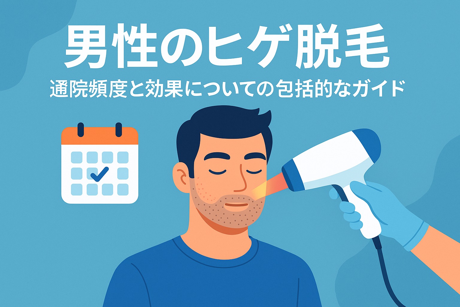 男性のヒゲ脱毛：通院頻度と効果についての包括的なガイド